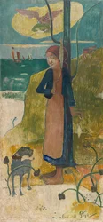Young Breton Woman at the Spinning Wheel, or Joan of Arc